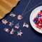 209pcs 4th of July Patriotic Beads & Charms – American Flag, Star Enamel Charms, Red, Blue & Pearl Acrylic Beads for DIY Independence Day Bracelets & Necklaces